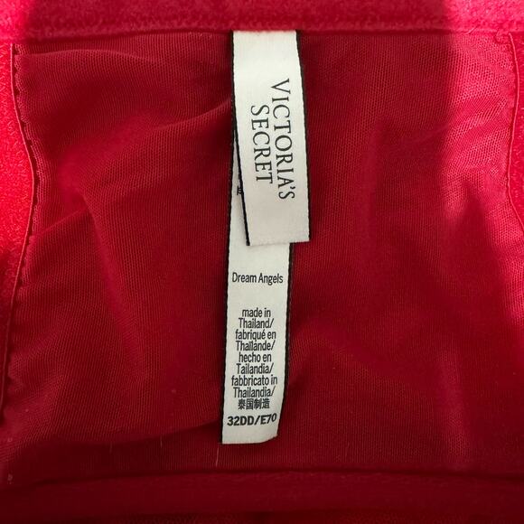 Victoria's Secret Dream Angels Long Line Strapless Corset Lace Bra Red 32DD - Picture 6 of 7